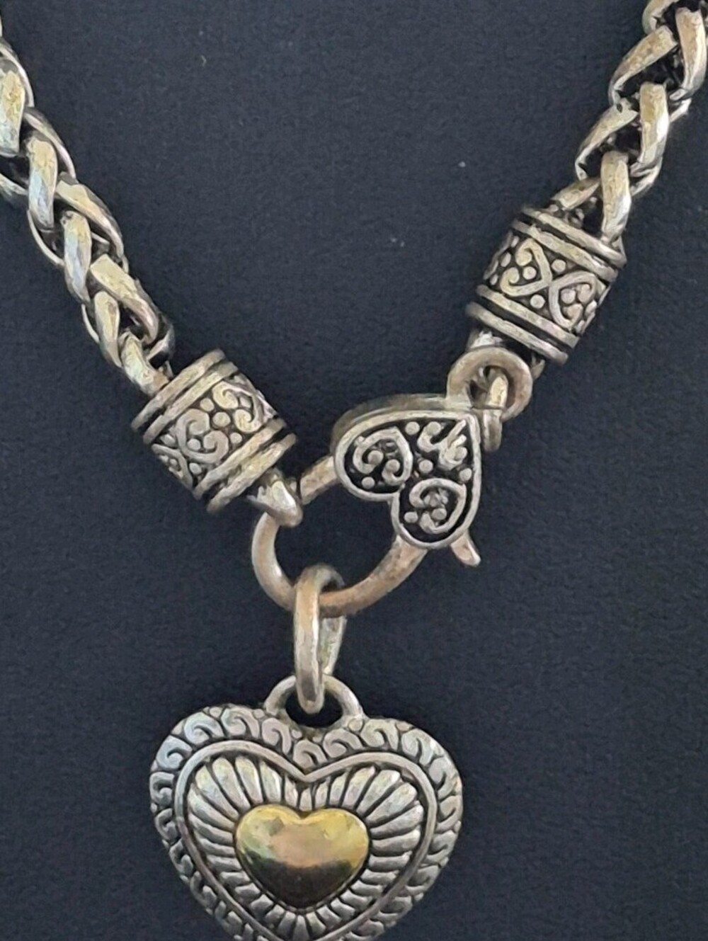 Brighton "Hamlet's Love" two-tone heart necklace,